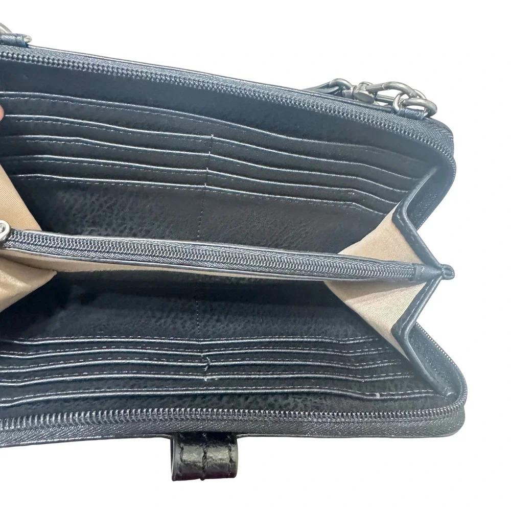 The‎ Sak Iris Smartphone Crossbody Bag Womens Small Black Leather New Wallet